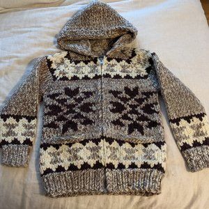 Vintage Cowichan Wool Cardigan Sweater